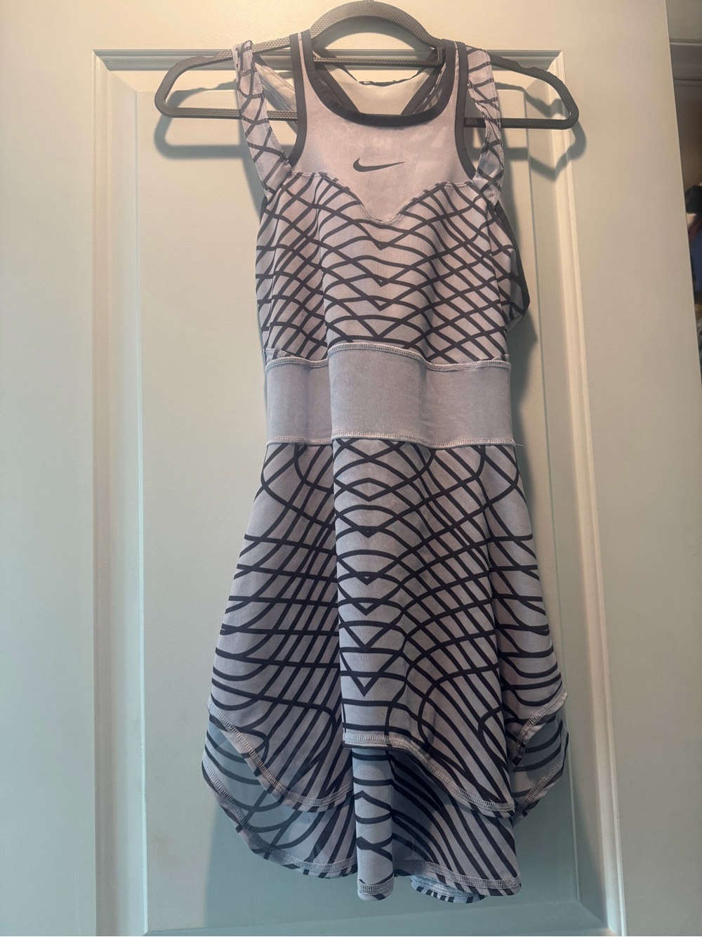 Nike gray and black Patterned Athletic Dress